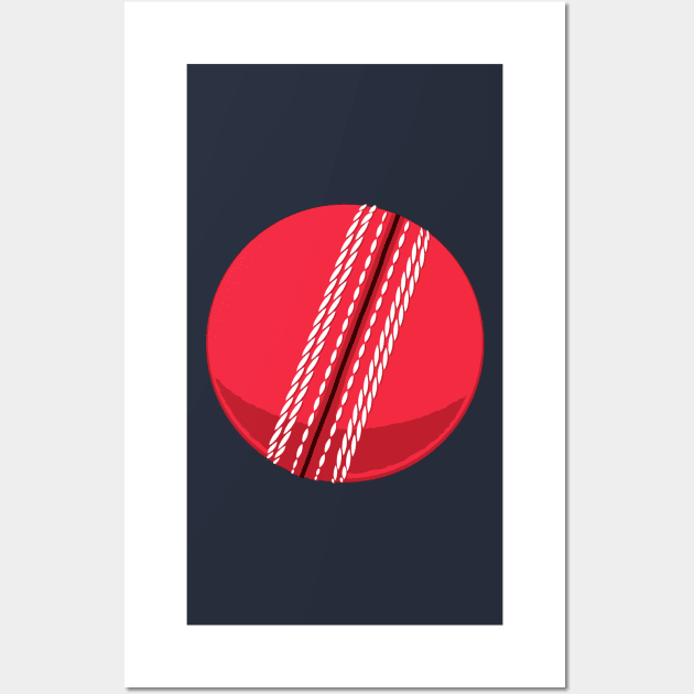 Cricket Ball 3D With Seam Wall Art by BraaiNinja